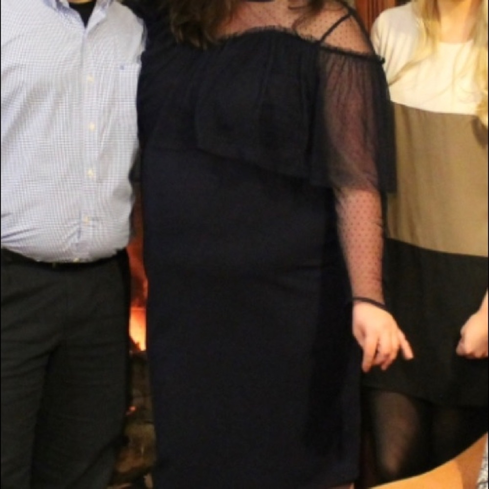 ASOS Navy blue sheer top dress. - Picture 6 of 6